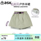 ASK JUNIOR抗磨耐造親子裝裙子夏兒童裙褲女童小童短裙半截裙 灰綠色 150