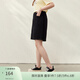 纖莉秀【舒適松緊后腰百搭五分牛仔短褲】大碼女裝胖mm夏新款1628 黑色 5XL