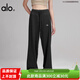 ALO YOGA針織衛褲女慵懶灰色抖抖褲顯瘦直筒闊腿休閑褲寬松休閑 炭灰 M 105-120斤