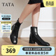 他她（TATA）（TATA）女靴子年冬季休閑百搭時(shí)尚低筒 黑色 37