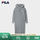 FILA 斐樂(lè )官方女子編織連衣裙2025冬季新款簡(jiǎn)約時(shí)尚修身連帽長(cháng)裙 冷水泥花灰-MG XL 175/92A/XL