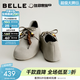 百麗（Belle）周雨彤同款厚底松果吐司2代內增高勃肯鞋女商場(chǎng)袋鼠鞋E1J1DAM6 灰色-單里（4CM增高） 37 (235mm)