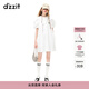 DZZIT地素時(shí)尚春夏甜酷少泡泡袖娃娃領(lǐng)短袖連衣裙3H2O4501B 白色 S