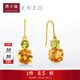 周大福ENZO 經(jīng)典彩寶 系列 18K金黃晶橄欖石耳環(huán)女 EZV4947 EZV4947