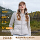 哈吉斯（HAZZYS）女裝 秋季款女士【PHIZ系列】立領(lǐng)拼接輕薄羽絨服女 灰色GE M (160/84A 38)