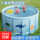 跨境爆款戶(hù)外免充氣游泳池圓形可折疊家用水池兒童戲水池 120x45cm（可玩1-3人） 樂(lè )享款送5海洋球+子母鴨