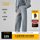卡賓（CABBEEN）【復古蘭?！颗Ｗ醒澞型ㄓ行湍湍r(shí)尚潮流2026春季寬松直筒長(cháng)褲 天藍色37 30 /175/L