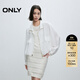 ONLY2025秋季新款簡(jiǎn)約帥氣純色立領(lǐng)寬松短款外套女|125136035 A43奶油白色 M