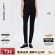 朗姿休閑時(shí)尚高腰牛仔褲修身小腳褲鉛筆褲百搭冬季新款 黑色 M
