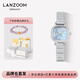 LANZOOM藍族海藍滿(mǎn)天星手表女士鑲鉆小銀表時(shí)尚氣質(zhì)職場(chǎng)腕表 送女友禮物 海藍滿(mǎn)天星