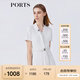 PORTS寶姿女裝春夏新品優(yōu)雅收腰V領(lǐng)短袖連衣裙LM8D157KWB008 奶白色 S (4)