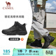 駱駝（CAMEL）加絨女鞋高幫休閑父親秋冬保暖棉鞋 K24C36L3627 黑色 38