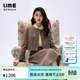 LIME【明星同款】朗姿/萊茵千金風(fēng)輕奢羊毛花呢手工胸花高腰半裙套裝 棕色上衣 M