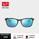 雷朋（RayBan）太陽(yáng)鏡兒童款時(shí)尚潮流彩膜反光鏡墨鏡0RJ9061SF可定制 【鏡面】700555黑色鏡框藍色反光鏡片 尺寸52推薦年齡6～10歲