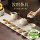 不拙大師級汝窯功夫茶具整套高檔套裝婦女節生日禮物茶壺鋦釘禮盒裝