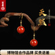 語(yǔ)唐18K涼山瓦西南紅瑪瑙耳環(huán)柿子紅滿(mǎn)色滿(mǎn)肉柿子紅女款10+mm 尺寸：10+mm（一物一證）