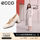 愛(ài)步（ECCO）瑪麗珍鞋女鞋 倪妮同款高跟鞋淺口單鞋 型塑290963 石灰色29096301378 37