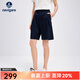 Navigare意大利小帆船西裝短褲女士夏季休閑褲時(shí)尚五分褲通勤氣質(zhì)中褲子女 海軍藍 L