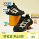 特步（XTEP）童鞋幼童春季魔術(shù)貼密網(wǎng)男童戶(hù)外踏青運動(dòng)鞋 黑/霜地灰/藤蘿紫 31