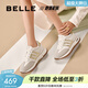百麗（Belle）小金甘拼色跑道阿甘鞋女商場(chǎng)款運動(dòng)休閑鞋D5P1DAM5預售 米/金 37 (235mm)