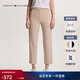 Tommy Hilfiger【萊賽爾斜紋】秋冬女裝商務(wù)通勤亞洲版直筒微彈西褲休閑褲 卡其色AEG 32