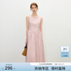 范思藍恩【徐若晗同款】腰精裙設計感無(wú)袖連衣裙女夏綁帶A字長(cháng)裙 白桃粉 L