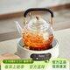 憶壺茶（YIHUTEA）泡茶壺玻璃煮茶壺家用電陶爐煮茶器養生壺 茶具套裝玻璃燒水茶壺 1L壺+1500W數顯白色爐