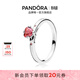 潘多拉（PANDORA）你和我戒指紅色925銀愛(ài)心單鉆鑲嵌浪漫夢(mèng)幻氣質(zhì)禮物生日禮物 我和你戒指 56mm—16號圈口