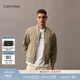 Calvin KleinJeans春秋男女情侶經(jīng)典商務(wù)通勤休閑ck挺括棒球領(lǐng)飛行員夾克外套 HMR-咖棕 M