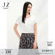 玖姿·安娜蔻時(shí)髦簡(jiǎn)約ins風(fēng)小蠻腰彈力89%棉短袖T恤女2025夏季款 米白 L