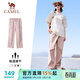駱駝（CAMEL）速干工裝女褲戶(hù)外登山旅行休閑梭織長(cháng)褲 J25BAYL6079 山茶粉 L