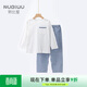 努比屋兒童睡衣男童春裝男孩新款寶寶純棉夏款家居服女童薄款全棉套裝