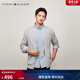 Tommy Hilfiger【通勤開(kāi)衫】秋冬季男女情侶商務(wù)休閑慵懶風(fēng)紐扣V領(lǐng)針織外套毛衣 【鑲邊針織開(kāi)衫】- 灰色P8F M （推薦：135-150斤）