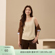 纖莉秀【內搭外穿針織背心吊帶】大碼圓領(lǐng)百搭打底衫胖mm春裝新款4351 杏色 4XL