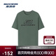 斯凱奇夏季男女款寬松短袖T恤日常簡(jiǎn)單百搭休閑運動(dòng)衫L225U058