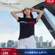 Tommy Hilfiger26春夏新款女裝純棉優(yōu)雅通勤輕薄內搭休閑百搭短袖上衣T恤 藏青色410 XS (推薦：80-100斤)