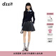 DZZIT地素短褲2025冬新款學(xué)院風(fēng)綿羊毛混紡不規則壓褶裙褲女3J4Q1061E 中灰色 XS