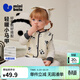 迷你巴拉男童女童柔軟抓絨棉彈馬甲寶寶保暖加厚背心新款 白灰色調00312-新款 130 cm