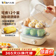 小熊（Bear）煮蛋器 蒸蛋器 雙層家用迷你蒸鍋小型2-3人用 早餐神器 雞蛋羹自動(dòng)斷電 ZDQ-E12N1