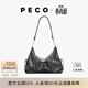 PECO小丑Hobo包春夏新款單肩復古植鞣皮大容量通勤手提生日禮物托特包 大號 經(jīng)典黑頭層熔巖油蠟牛皮