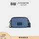 蔻馳（COACH）奧萊男士男包丹寧藍色WYATT斜挎包單肩包 QB/丹寧藍色/深藍色
