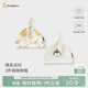 童泰（TONGTAI）嬰兒帽子純棉新生兒0-3月護囟門(mén)帽寶寶胎帽防風(fēng)帽疙瘩帽米白40cm