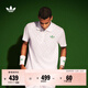adidas速干復古網(wǎng)球風(fēng)運動(dòng)上衣短袖POLO衫男裝夏季阿迪達斯三葉草   白色   XL