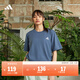 adidas情侶休閑純棉上衣圓領(lǐng)短袖T恤男女夏季阿迪達斯官方輕運動(dòng) 傳奇墨水藍   L