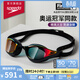 速比濤（Speedo）【潘展樂(lè )同款】鯊魚(yú)皮系列純視競速防霧鍍膜泳鏡游泳裝備 賽博紅