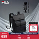 FILA 斐樂(lè )官方男士背包2026夏新款時(shí)尚休閑雙肩包書(shū)包翻蓋雙肩包 正黑色-BK XS