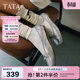 他她（TATA）淺口平底單鞋女鞋法式芭蕾鞋晚晚鞋秋季新款 銀色 37