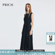 PRICH法式赫本風(fēng)一字領(lǐng)吊帶背心連衣裙2025夏季新款氣質(zhì)小黑裙新 19黑色 S (160)