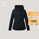 哈吉斯哈吉斯女裝 冬季款女士外套純色連帽收腰休閑夾克女ASVSU0CDX11 黑色BK XL (170/92A 42)