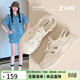 ZHR則則女鞋夏季戶(hù)外鏤空運動(dòng)涼鞋女新款防滑透氣登山鞋子女 KS102米色38